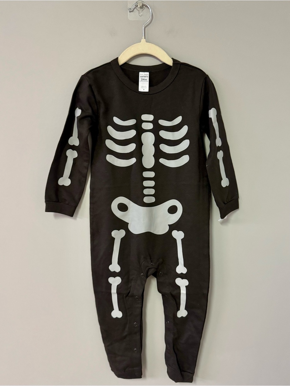 Carter's Black and White Skeleton One-Piece Bodysuit